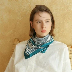 Pielāgots 100% zīda sarža pinuma hidžābu aptinums