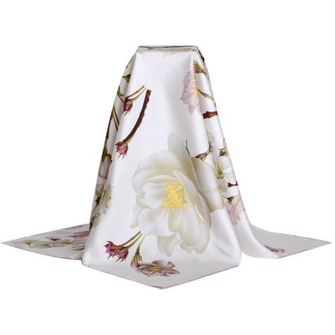 Divpusēja zīda apdrukas šalle