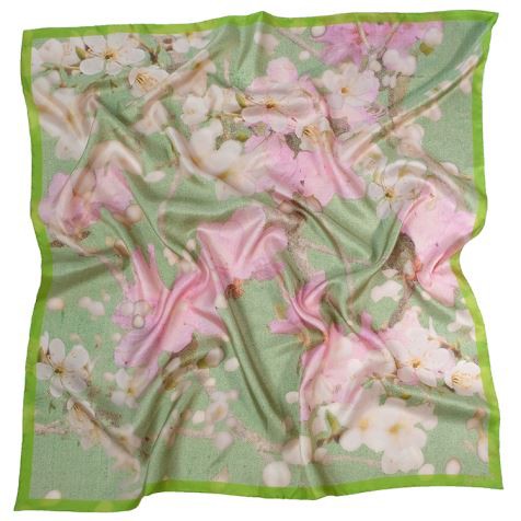 Dubultā drukātā sinepju zīda šalle