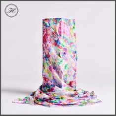 Koraļļu zīda šifona šalle