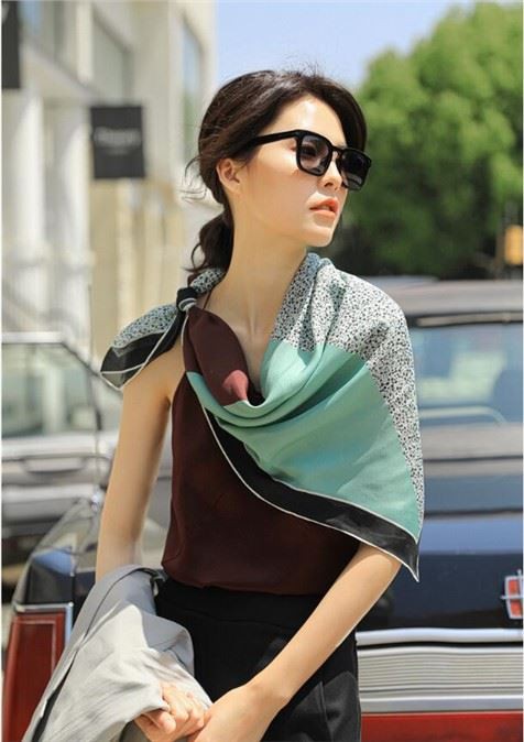 Zema MOQ pasūtījuma dizaina zīda šalli